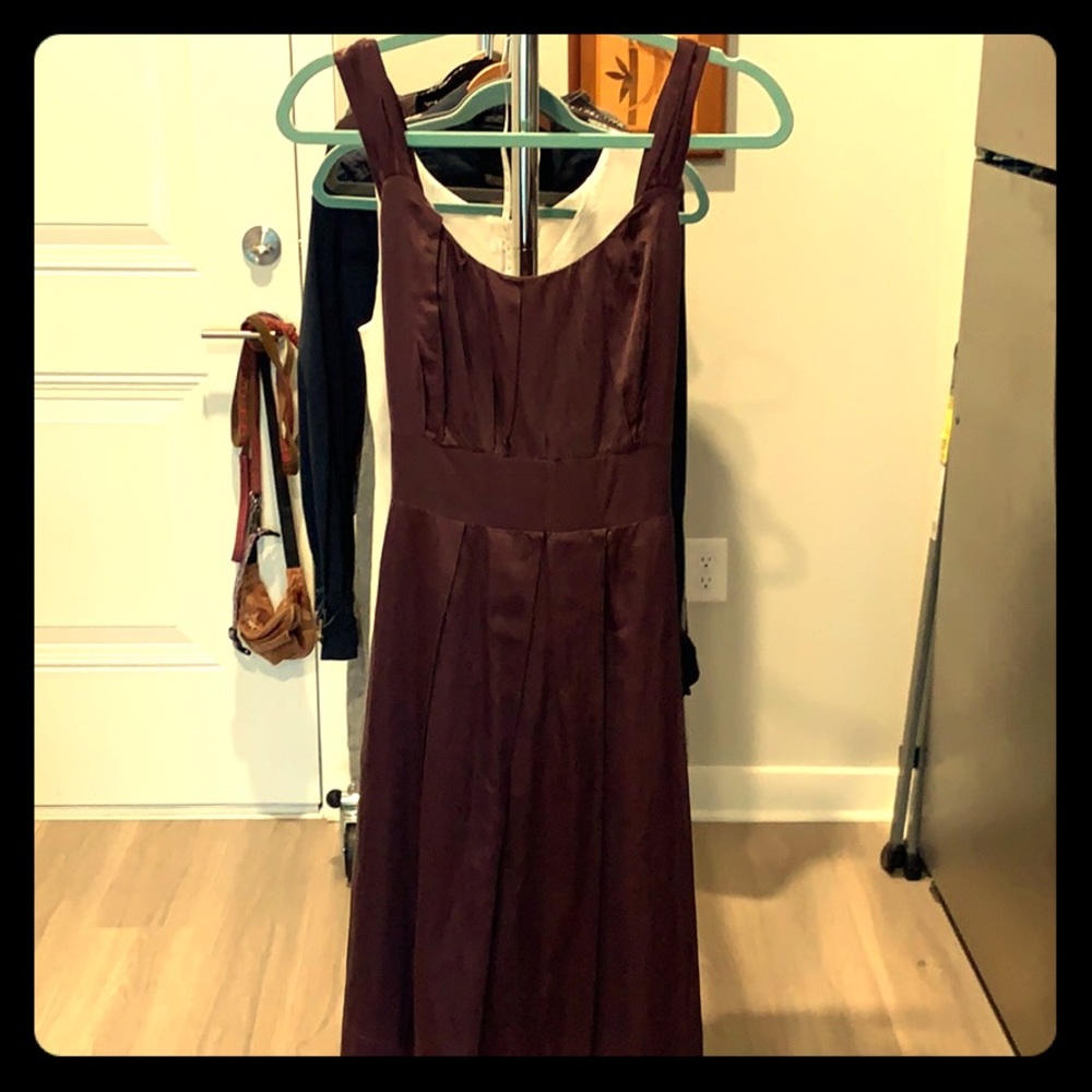 Jigsaw purple silk & cotton blend strap dress